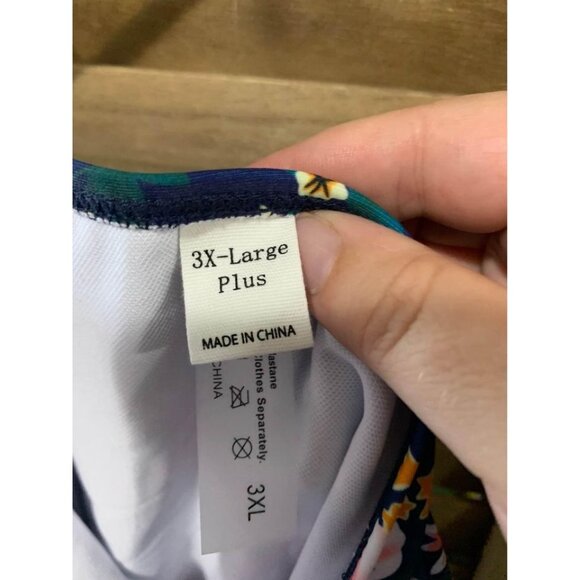 NWOT Floral Print Bikini Swim Bottom Womens Plus Size 3XL - Picture 3 of 4